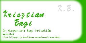 krisztian bagi business card